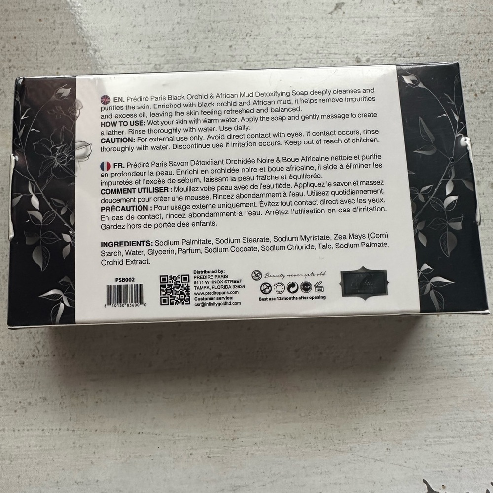 Prédiré Black Orchid Purifying African Mud Soap - NIB - Picture 5 of 5
